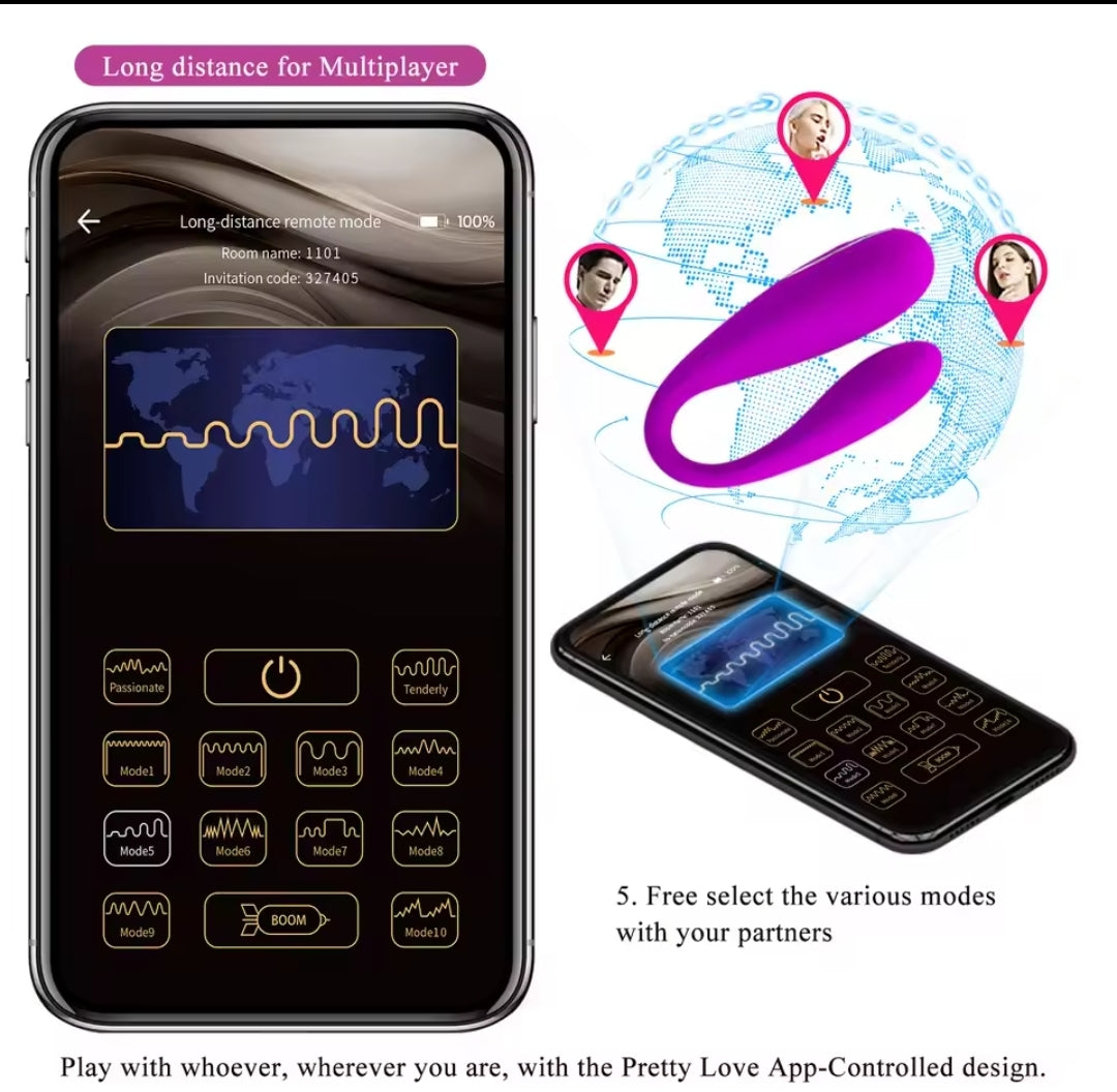 Pretty Love アプリ Bluetooth バイブレーター シリコーン ワイヤレス